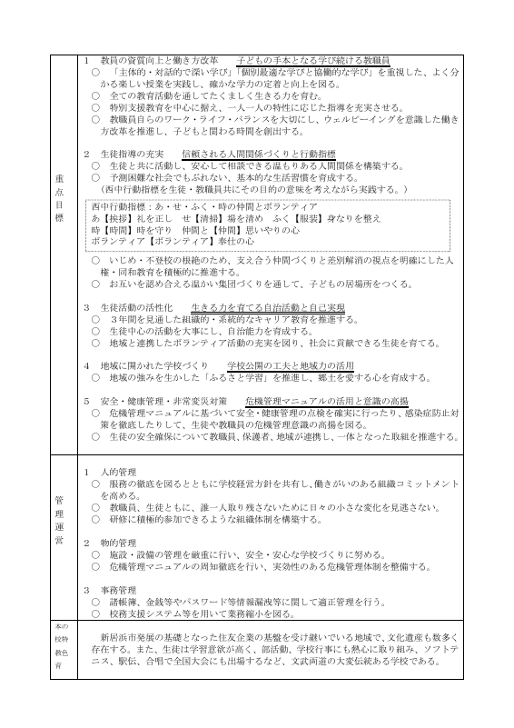 R9年度 教育計画グランドデザイン・重点目標(西中）0421.pdfの2ページ目のサムネイル